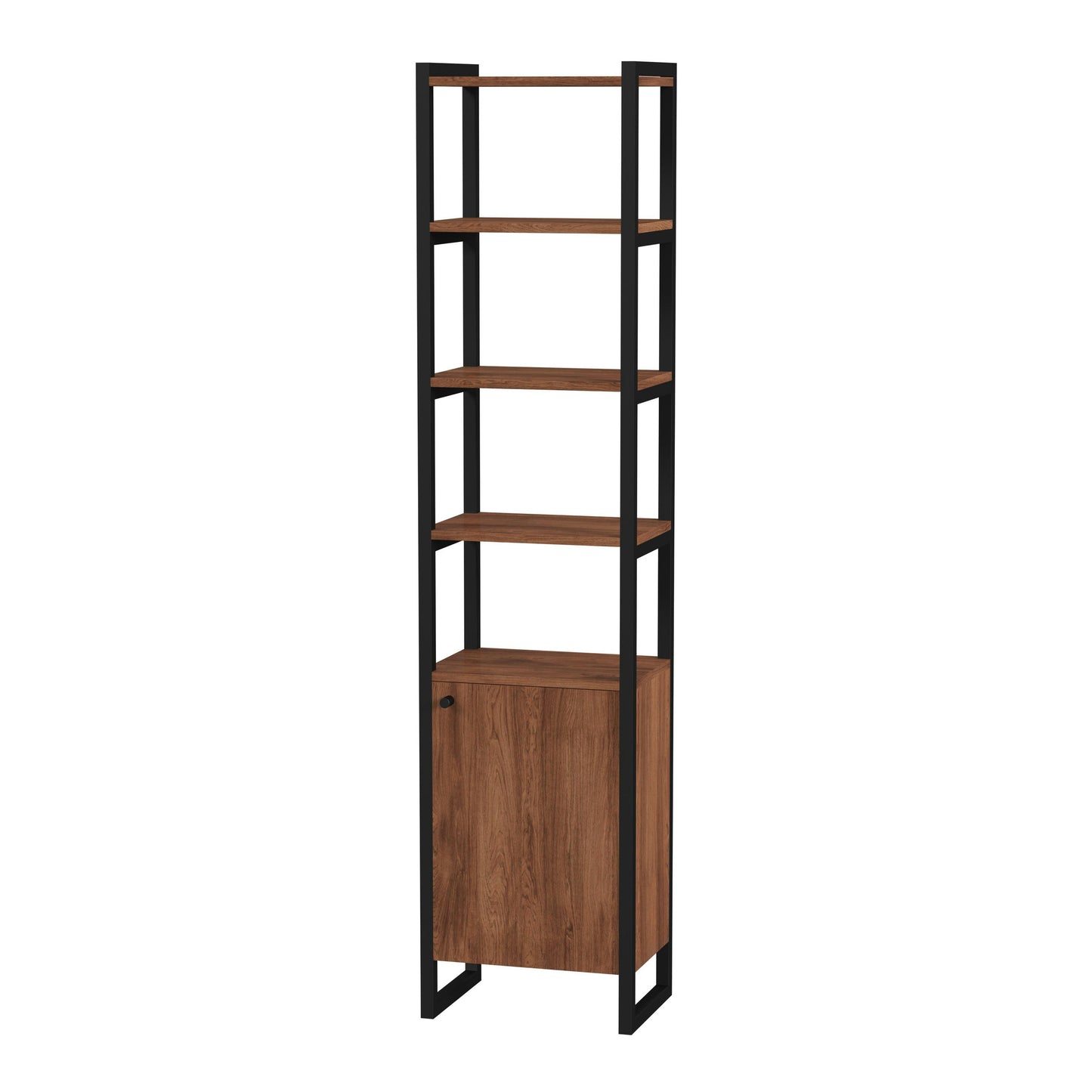 Butler Specialty Company, Drake 73" Narrow Walnut Bookcase with Storage, Brown