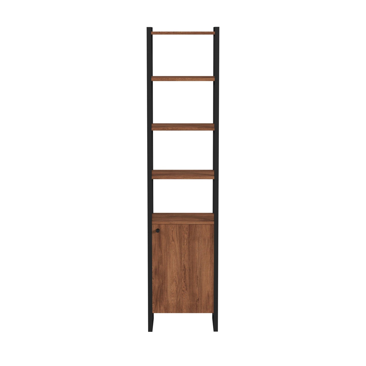 Butler Specialty Company, Drake 73" Narrow Walnut Bookcase with Storage, Brown