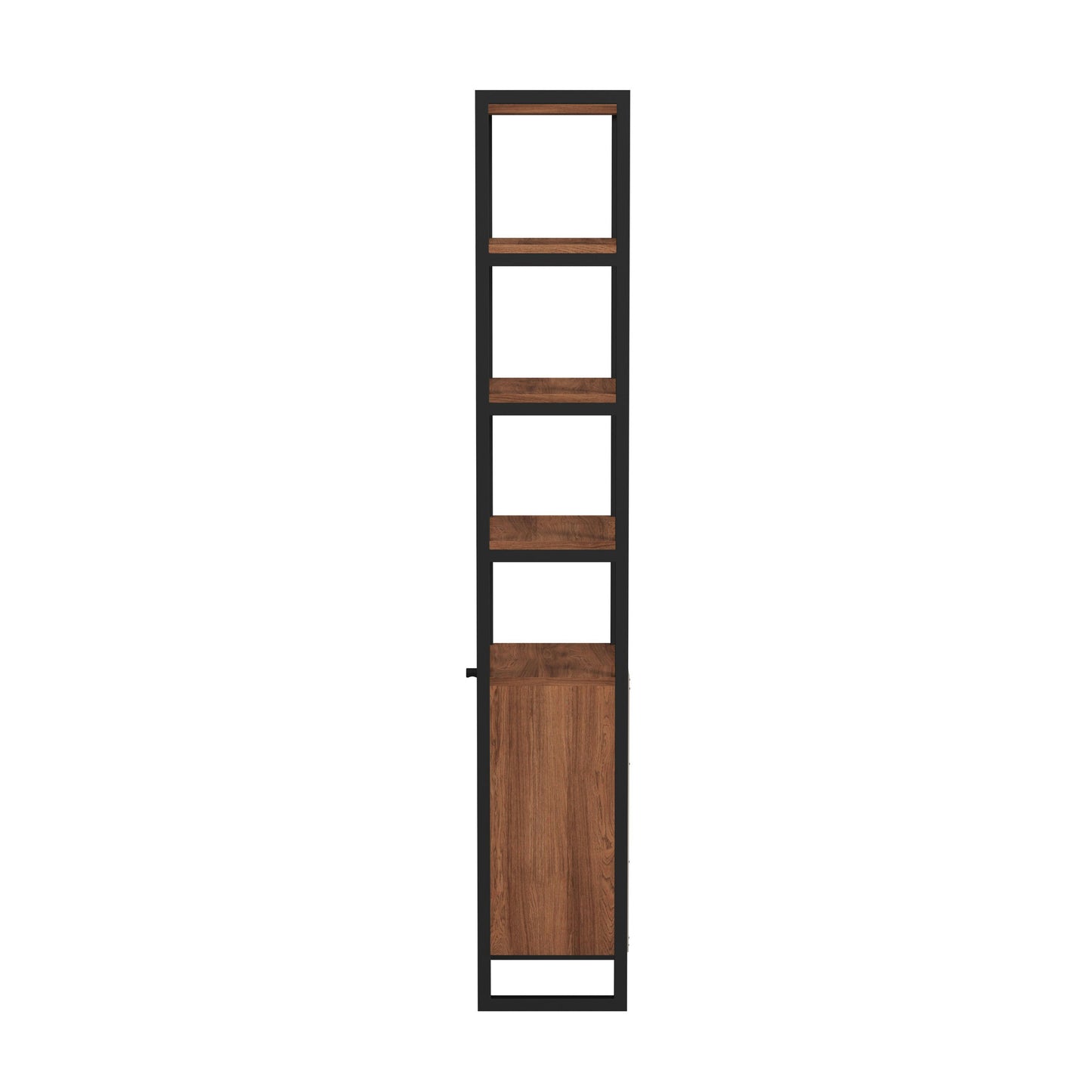 Butler Specialty Company, Drake 73" Narrow Walnut Bookcase with Storage, Brown