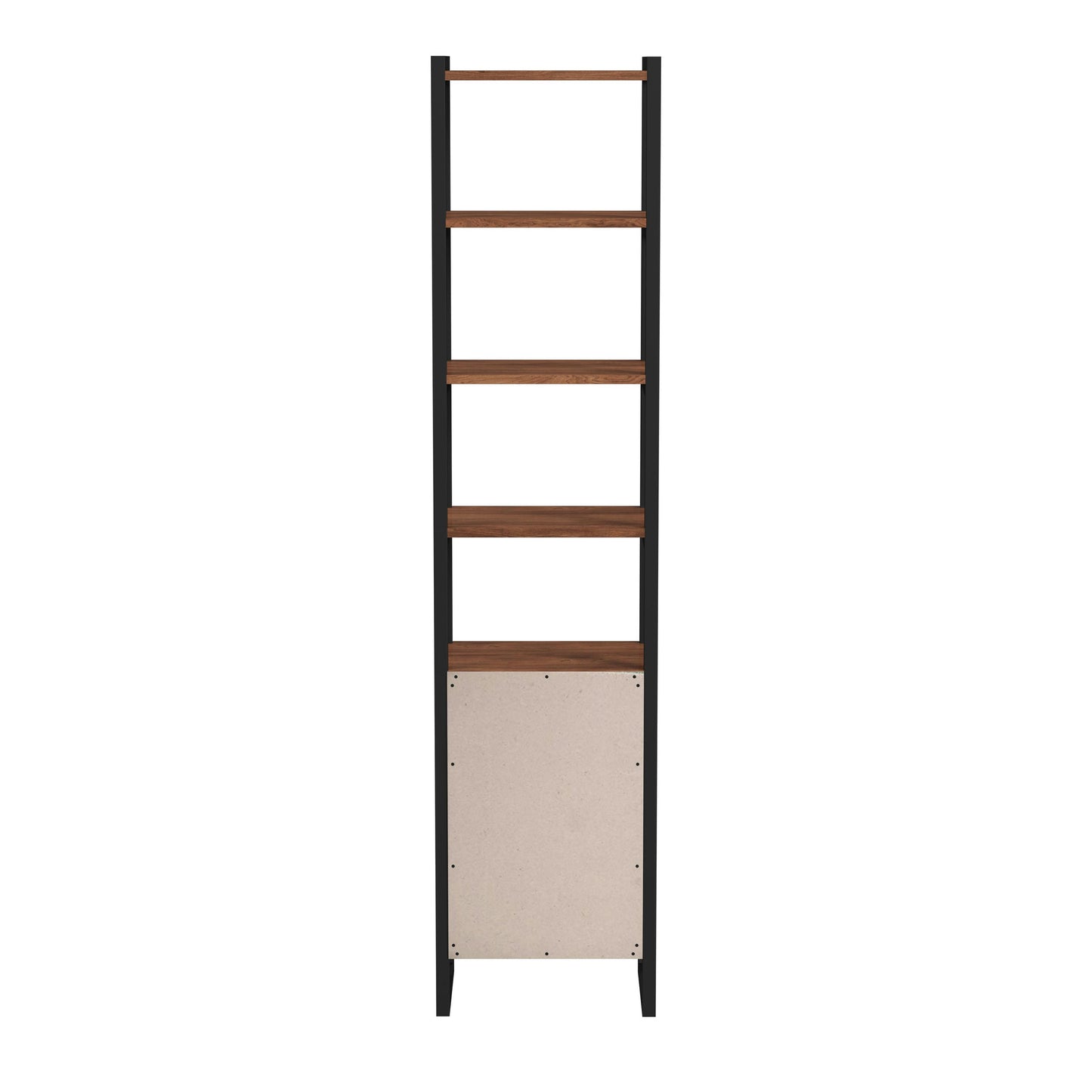 Butler Specialty Company, Drake 73" Narrow Walnut Bookcase with Storage, Brown