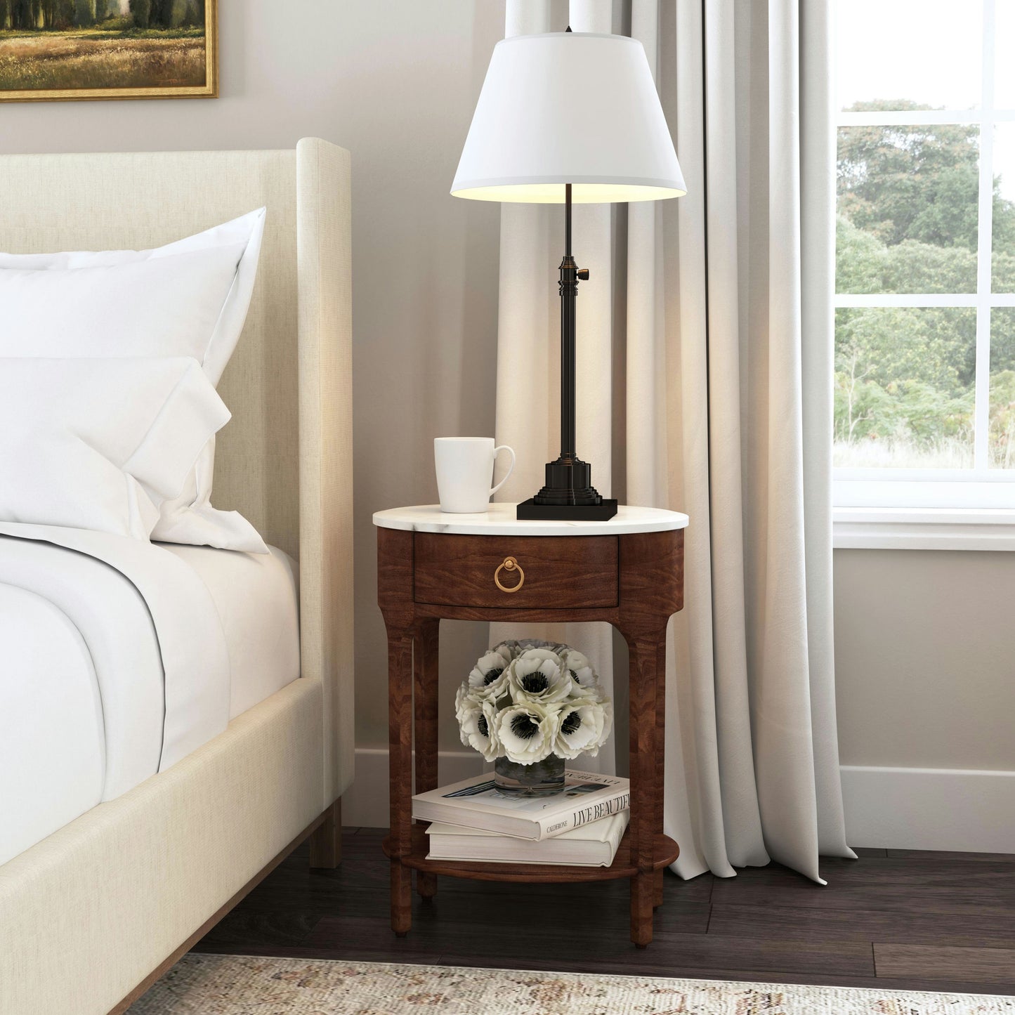 Butler Specialty Company, Ellen Marble Nightstand, Brown
