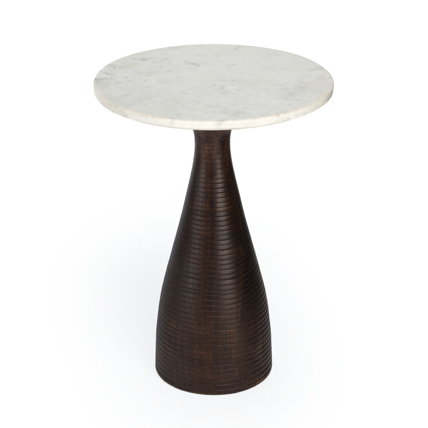 Butler Specialty Company, Julia Marble Pedestal End Table, Brown