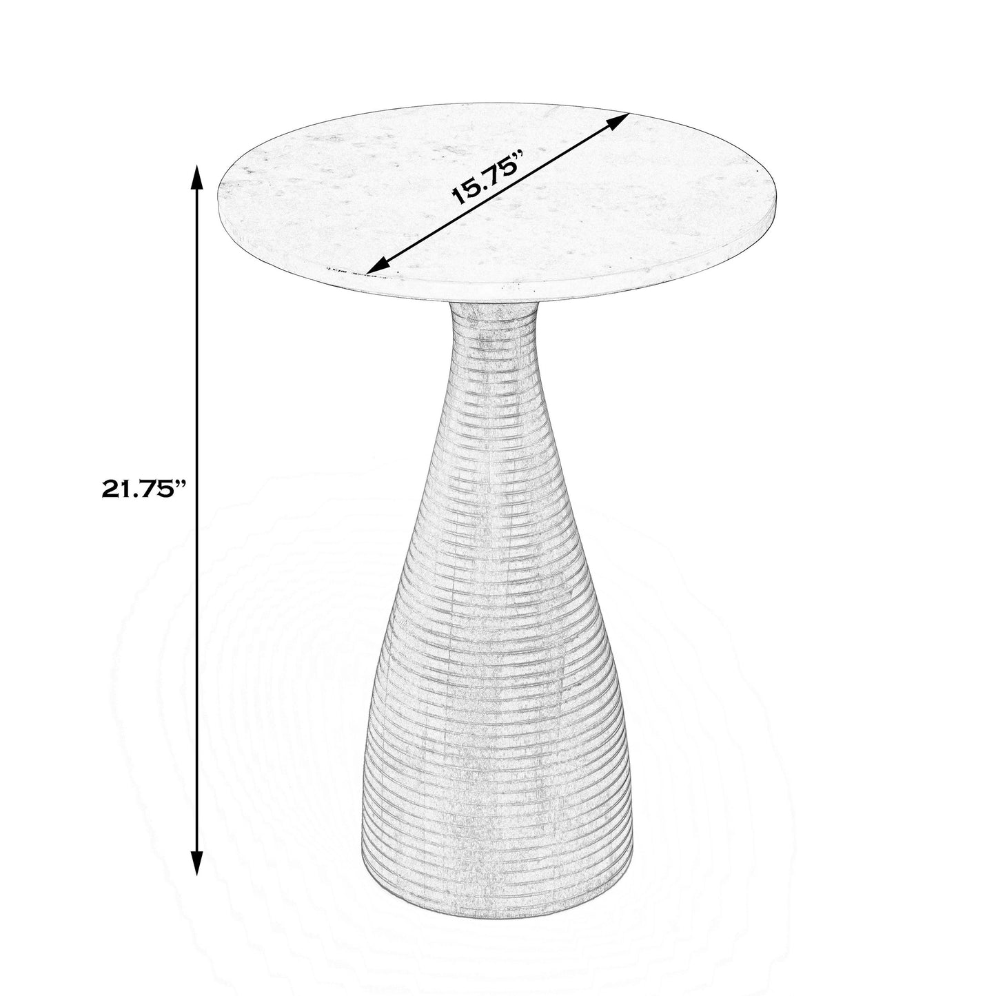 Butler Specialty Company, Julia Marble Pedestal End Table, Brown