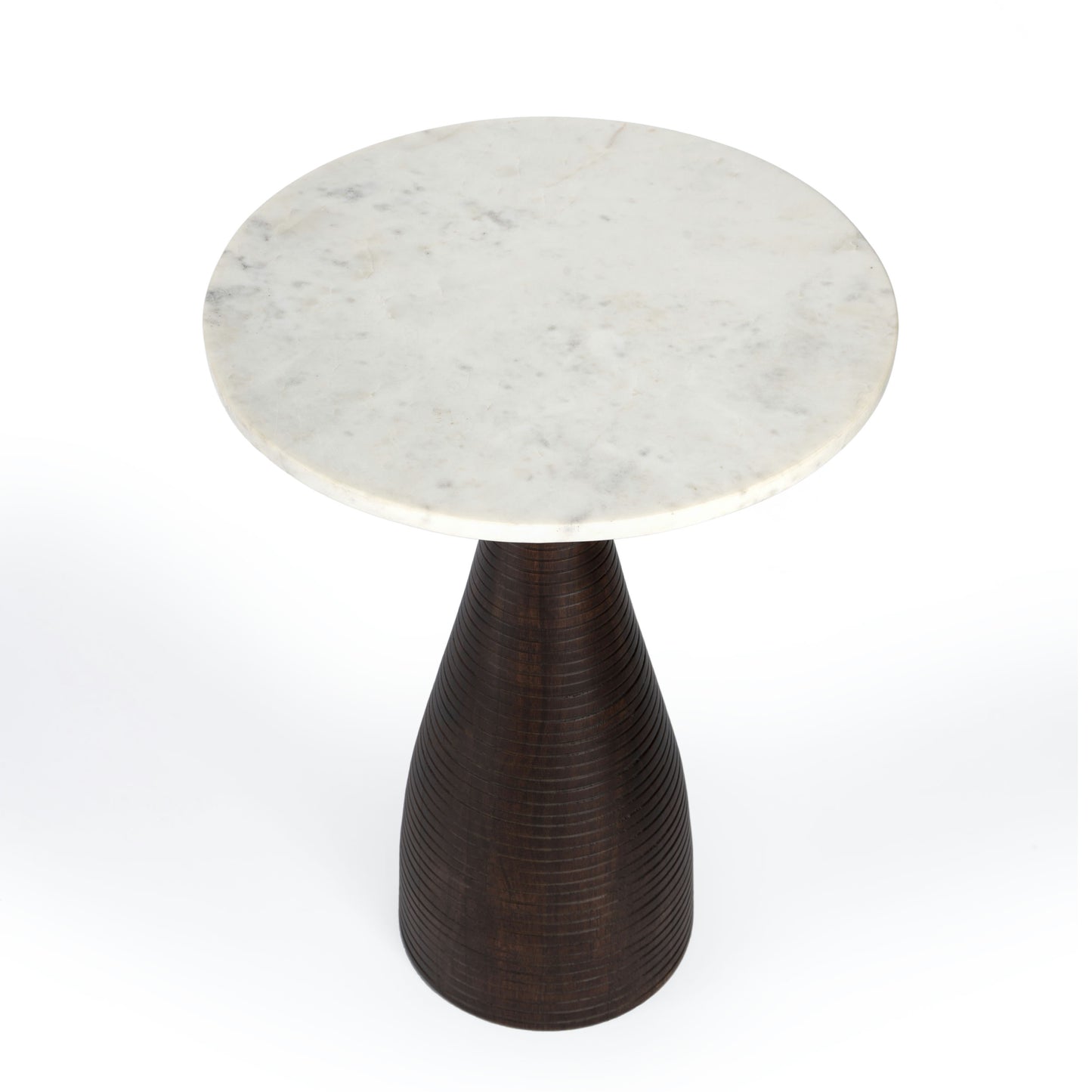 Butler Specialty Company, Julia Marble Pedestal End Table, Brown