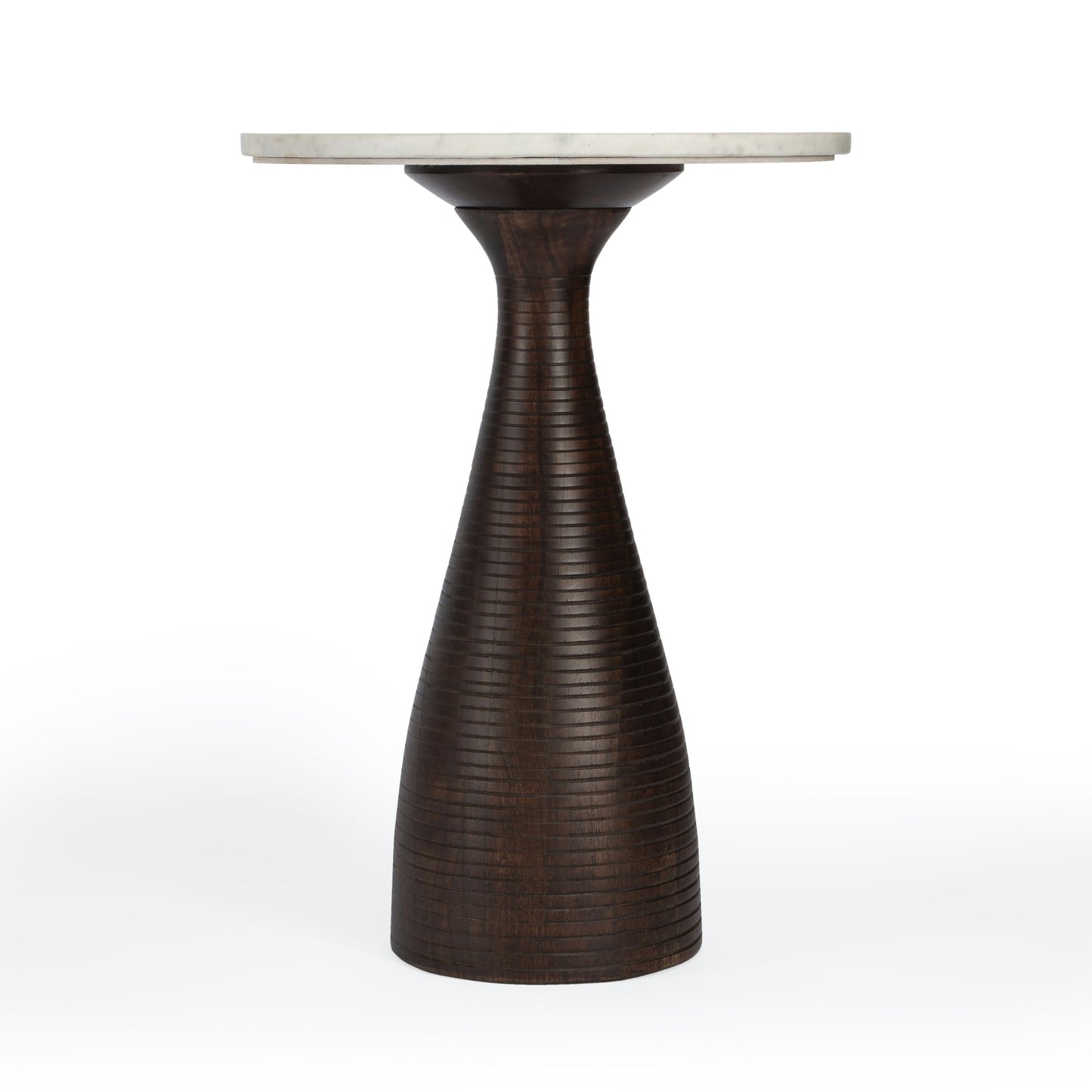 Butler Specialty Company, Julia Marble Pedestal End Table, Brown
