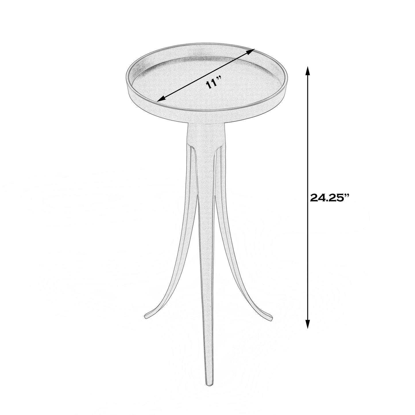 Butler Specialty Company, Monique Large Pedestal Accent Table, Black