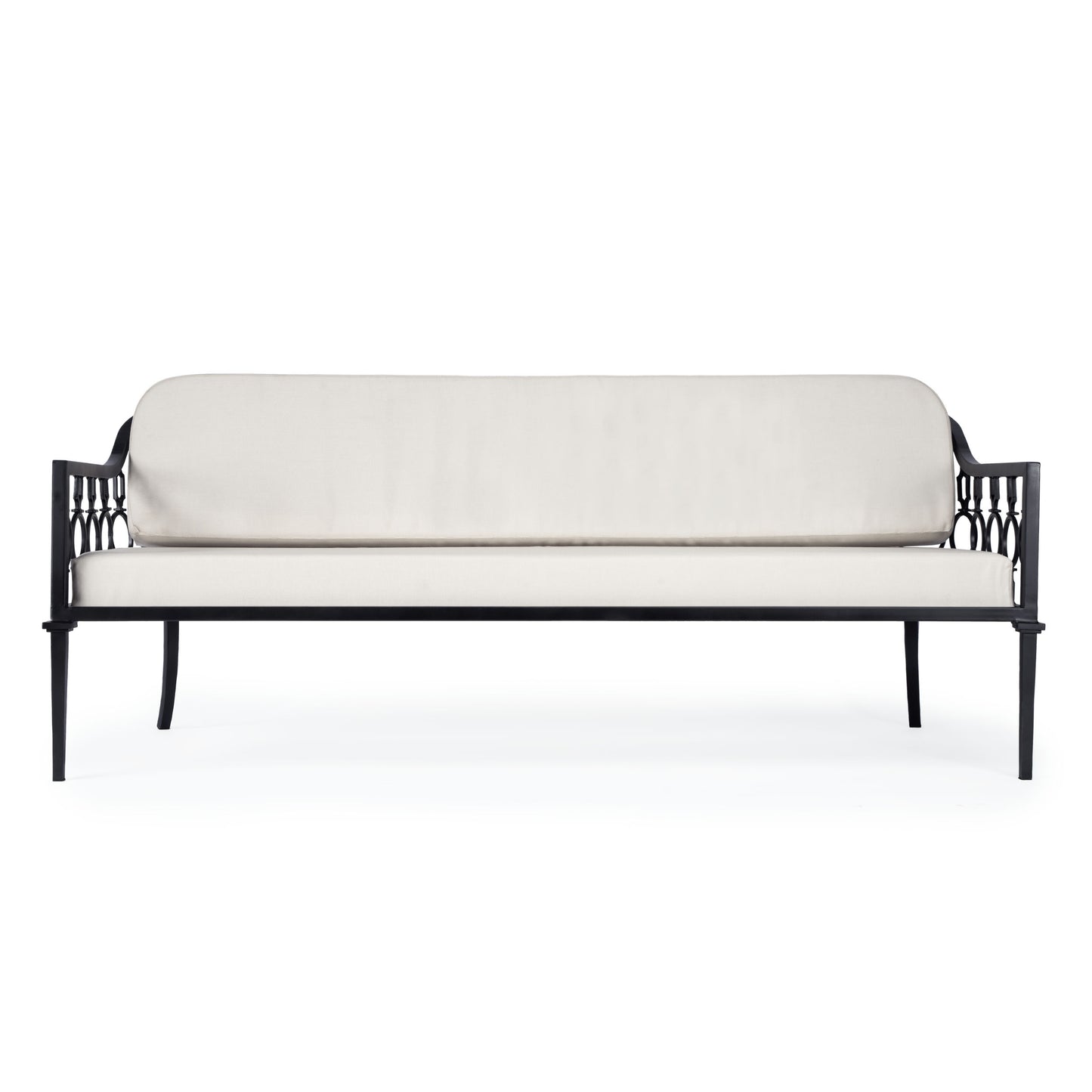 Butler Specialty Company, Southport Iron Upholstered Outdoor Sofa, Black