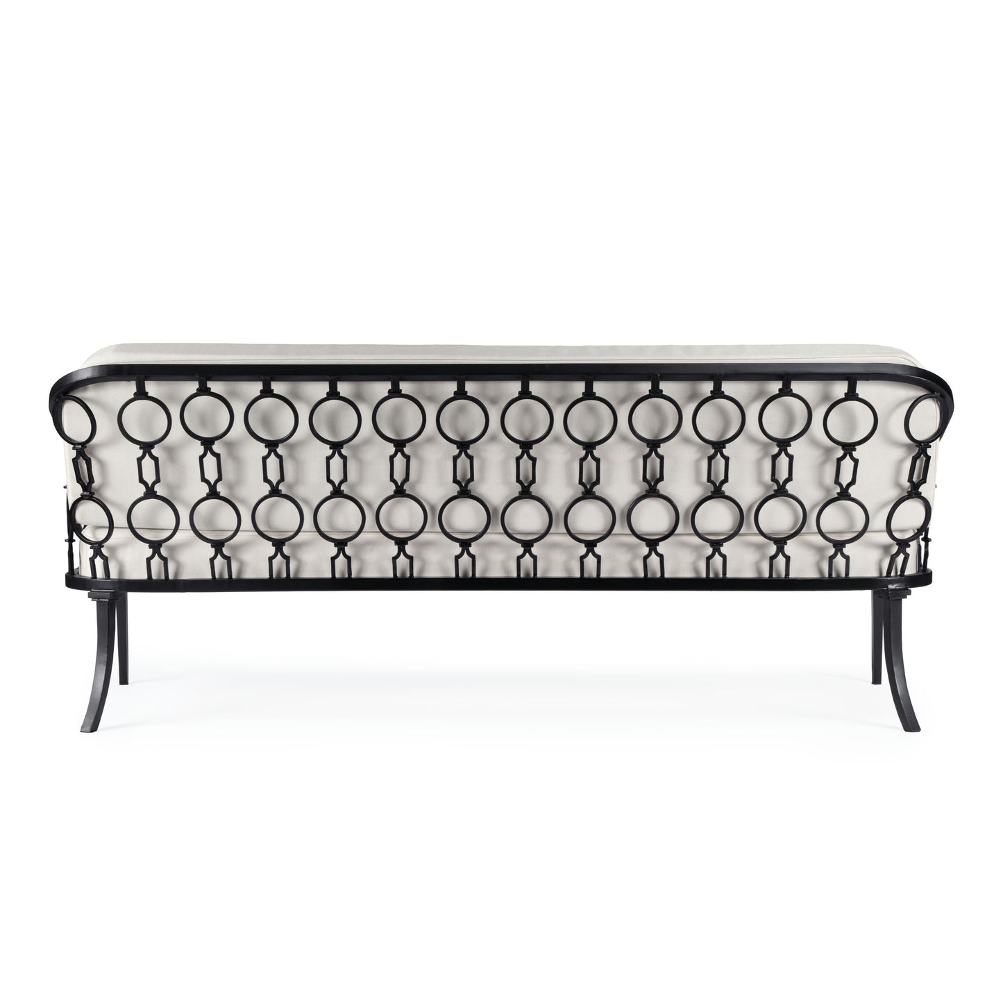 Butler Specialty Company, Southport Iron Upholstered Outdoor Sofa, Black