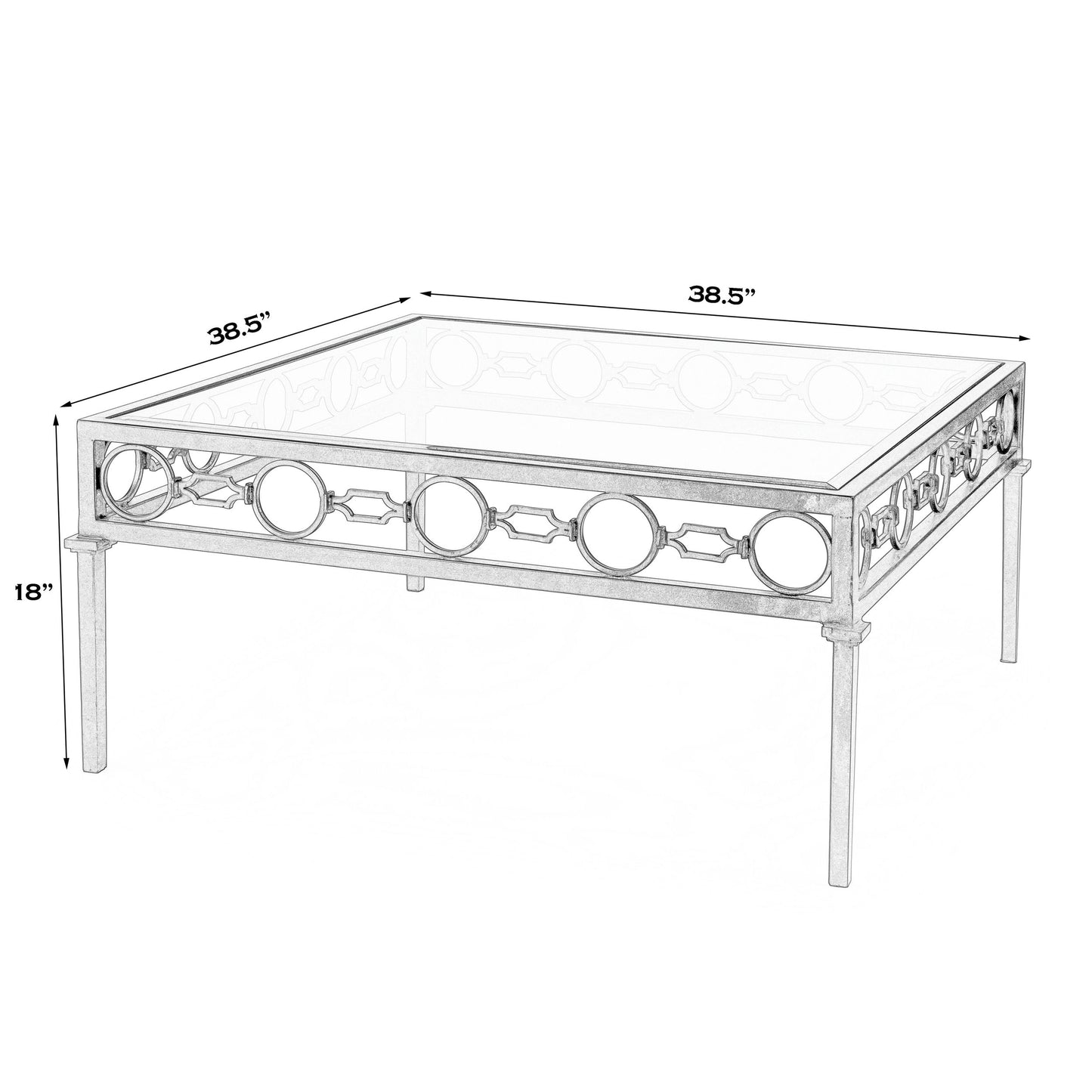 Butler Specialty Company, Southport Iron Upholstered Outdoor Coffee Table, Black