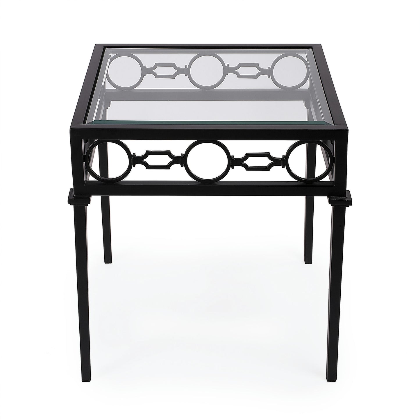 Butler Specialty Company, Southport Iron Upholstered Outdoor End Table, Black