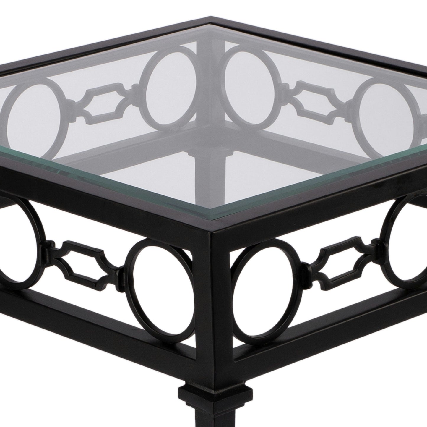 Butler Specialty Company, Southport Iron Upholstered Outdoor End Table, Black