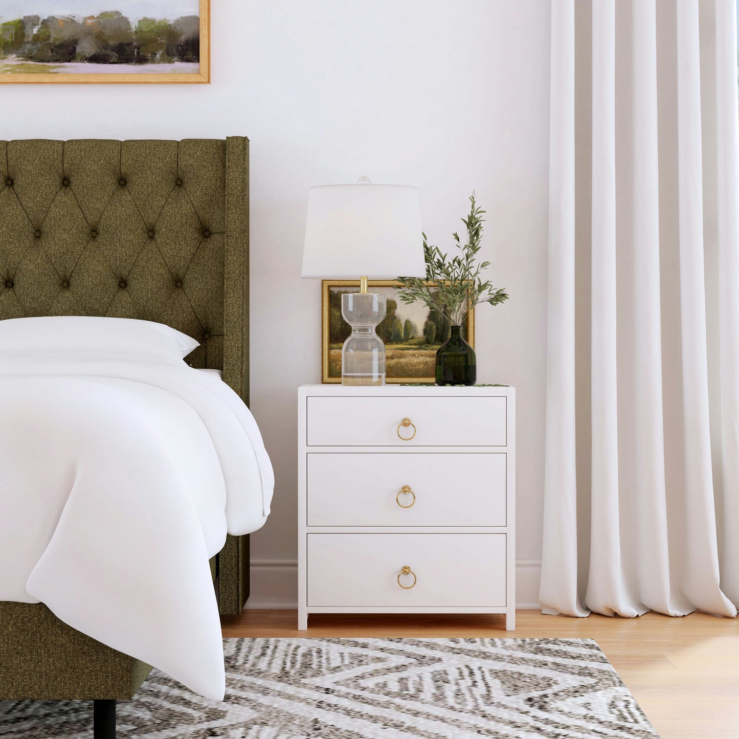 Butler Specialty Company, Lark 3 Drawer Nightstand, White