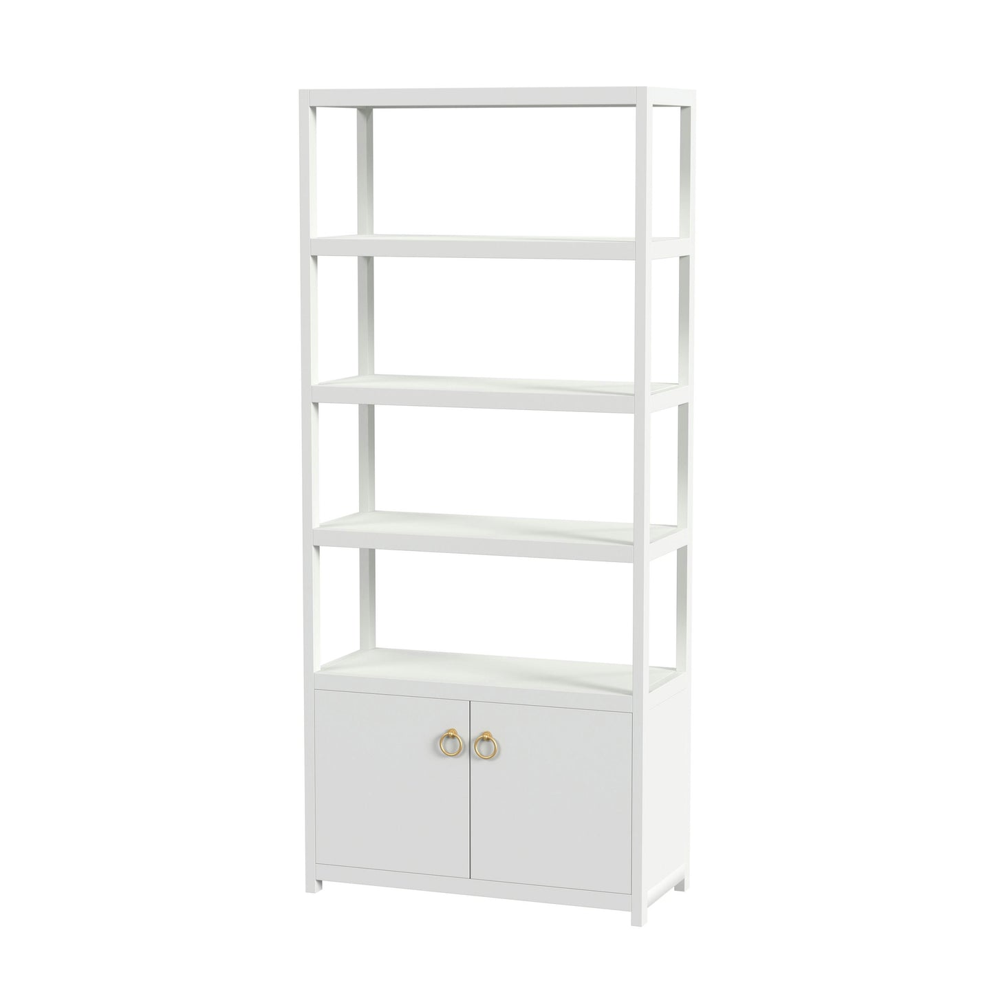 Butler Specialty Company, Lark 4- Tier Etagere Bookcase Cabinet, White