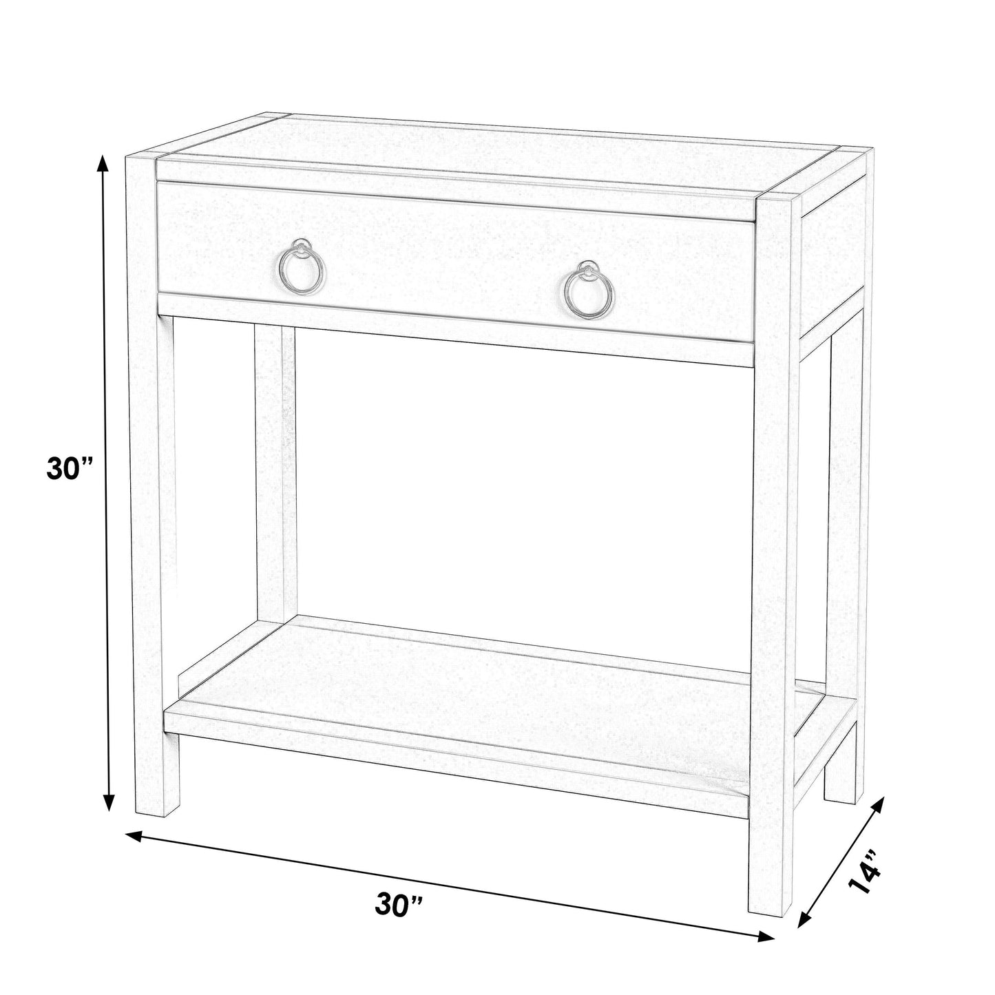 Butler Specialty Company, Lark 30" Natural Wood 1 Drawer Nightstand, Natural