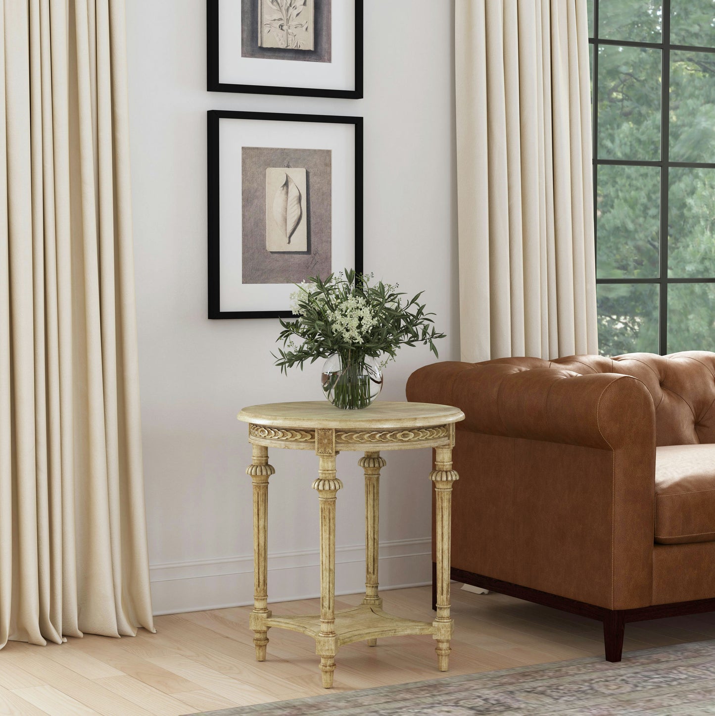 Butler Specialty Company, Hellinger Round End Table, Beige