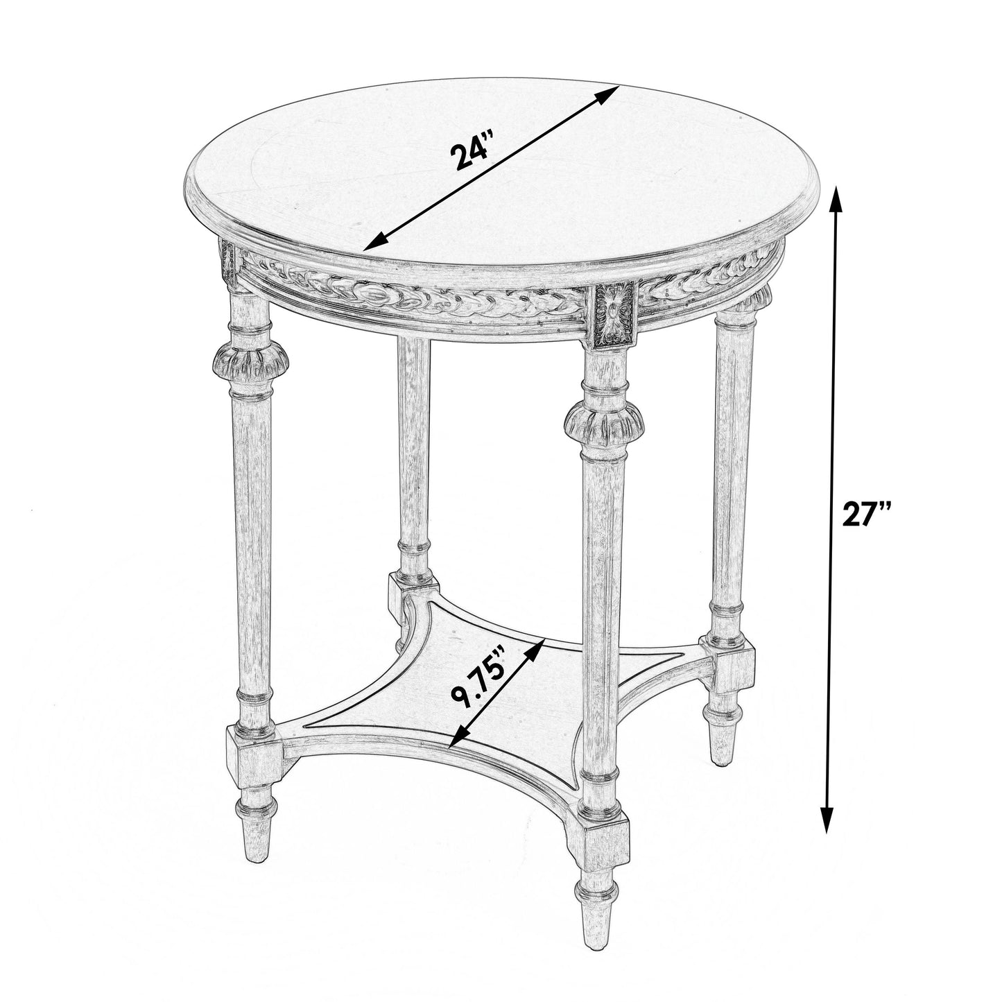 Butler Specialty Company, Hellinger Round End Table, Beige