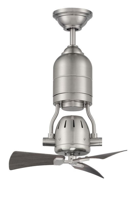 18" Bellows Uno, Brushed Nickel Finish, Greywood blades