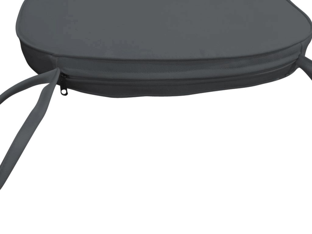 LeisureMod Modern Dark Gray Dining Chair Cushion Pads
