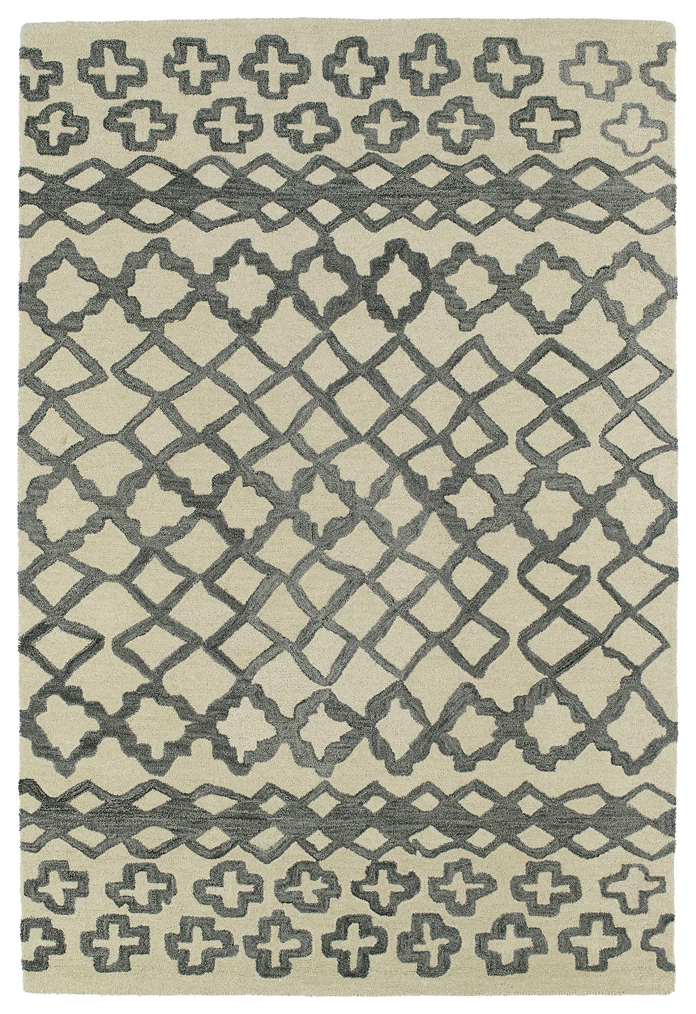 Kaleen Casablanca Collection Light Grey Area Rug 9'6" x 13'6"