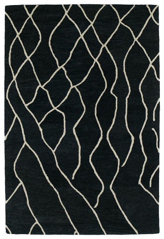 Kaleen Casablanca Collection Dark Charcoal Area Rug 5' x 8'