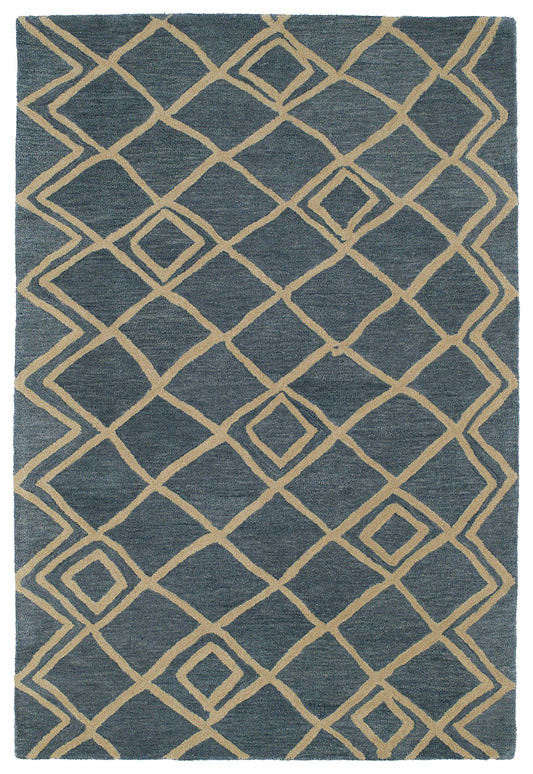 Kaleen Casablanca Collection Dark Blue Area Rug 9'6" x 13'6"