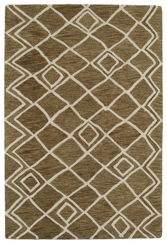 Kaleen Casablanca Collection Dark Brown Area Rug 5' x 8'