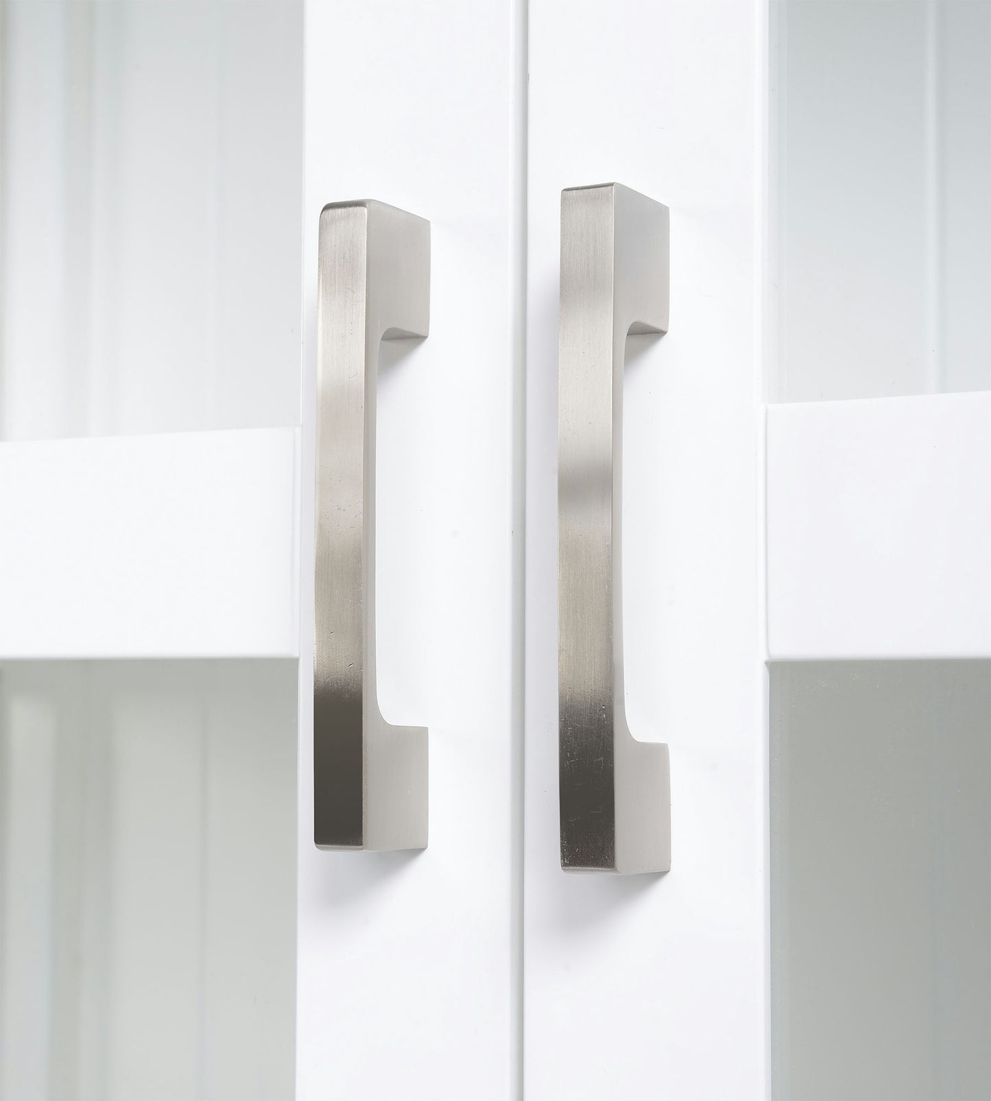 White finish glass display cabinet