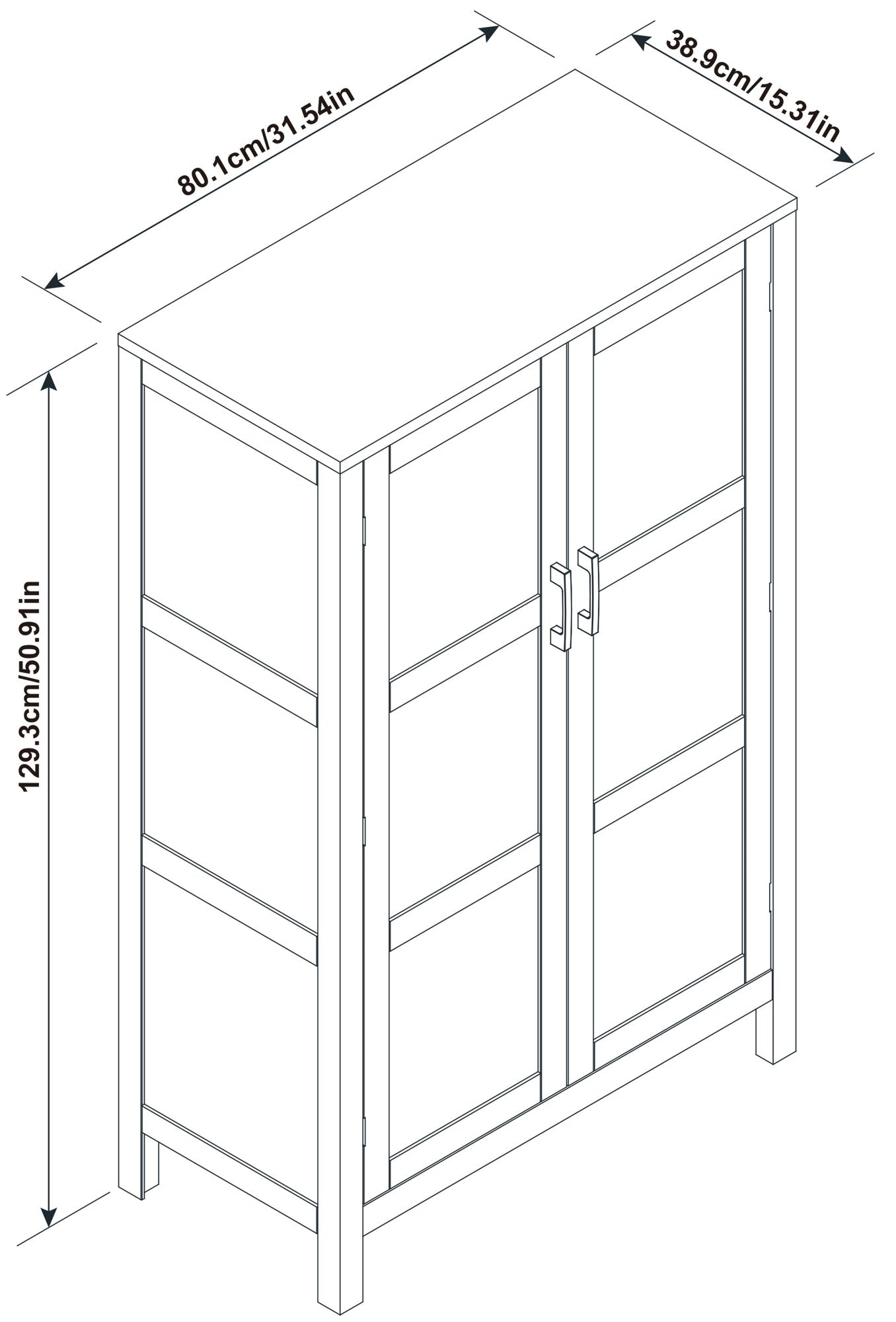 White finish glass display cabinet