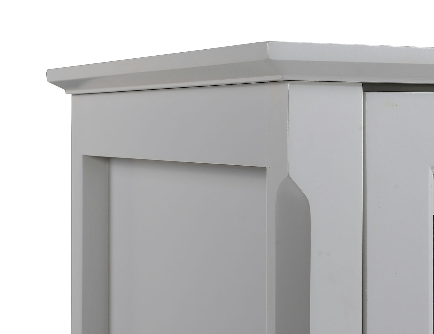 Savannah Grey Accent Cabinet With Two Doors and Lower Drawer