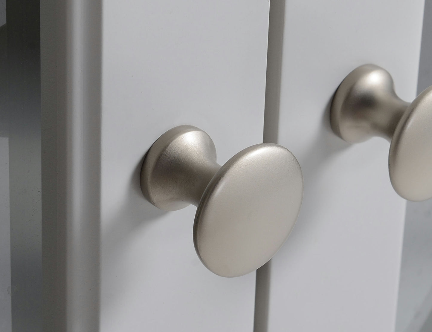 Savannah Grey Accent Cabinet With Two Doors and Lower Drawer