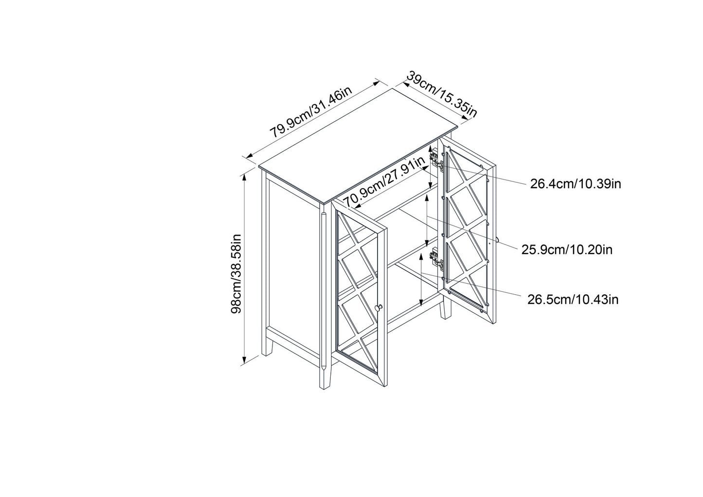 Savannah Accent Cabinet With Two Doors