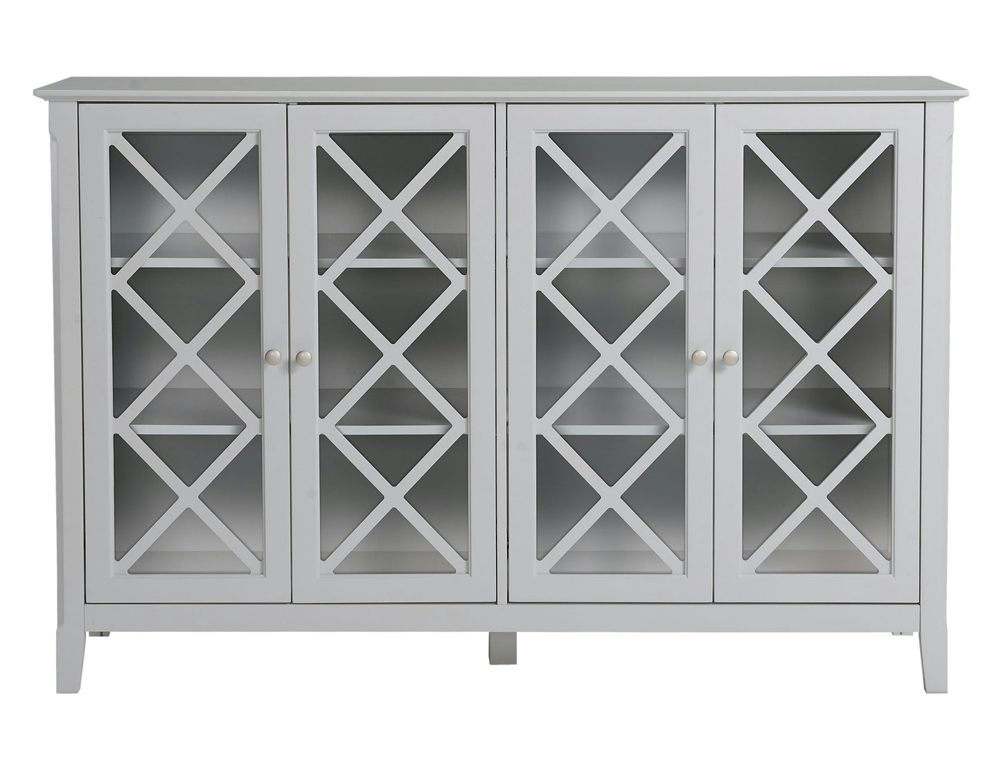 Savannah Grey Accent Cabinet With Four Doors