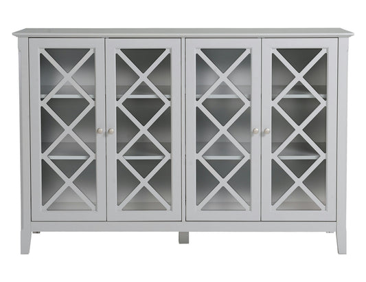 Savannah Grey Accent Cabinet With Four Doors