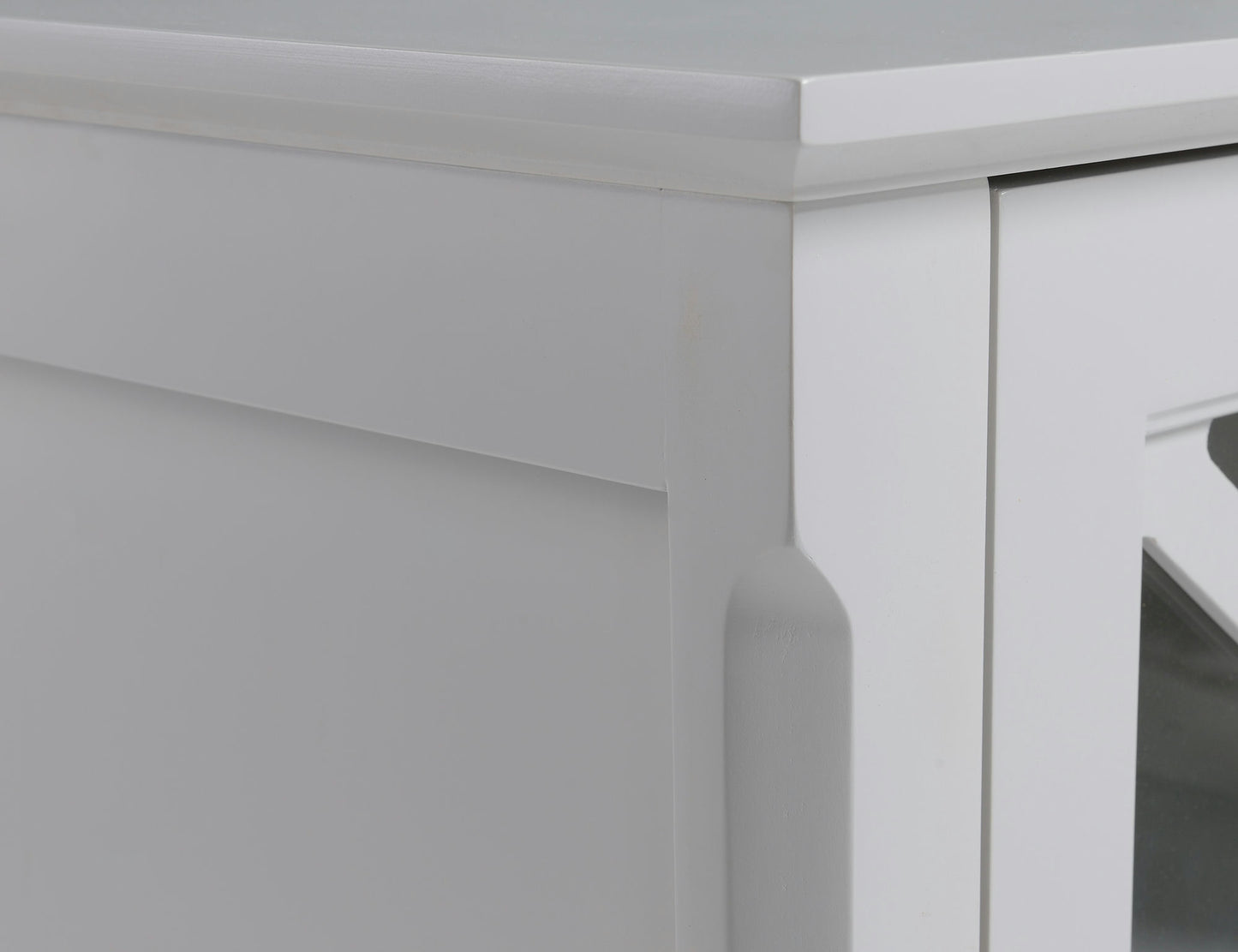 Savannah Grey Accent Side Table With Cabinet