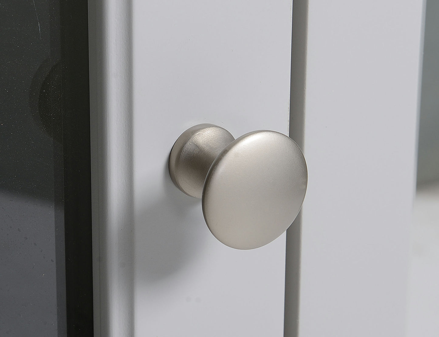 Savannah Grey Accent Side Table With Cabinet