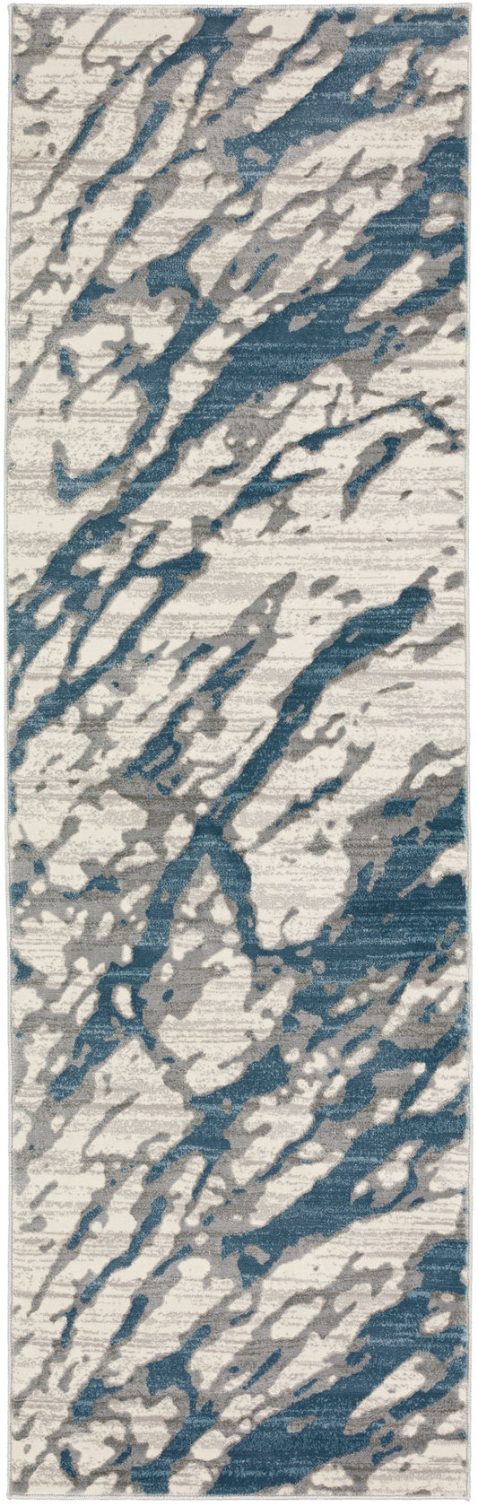 Cascina CC3 Indigo 2'3" x 7'5" Runner Rug