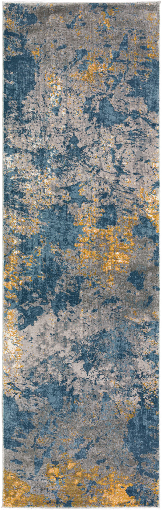 Cascina CC9 Indigo 2'3" x 7'5" Runner Rug
