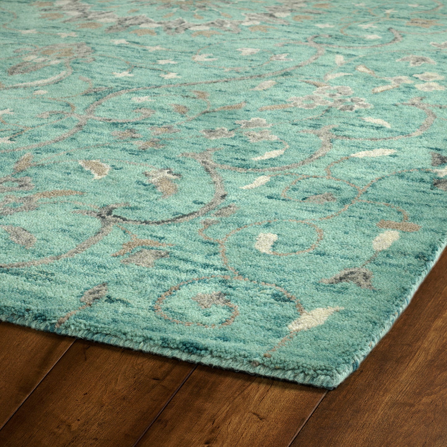Kaleen Chancellor Collection Dark Turquoise Throw Rug 2' x 3'