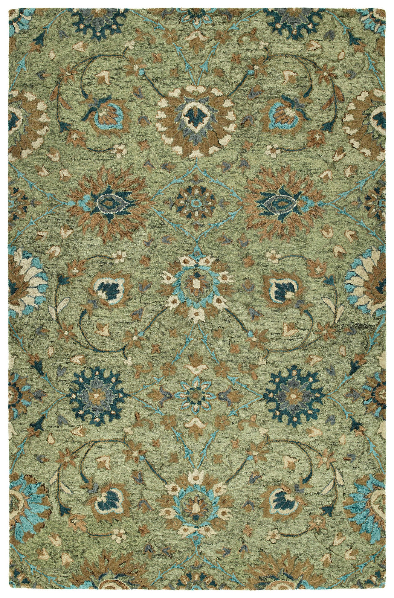 Kaleen Chancellor Collection Dark Sage  Throw Rug 2' x 3'