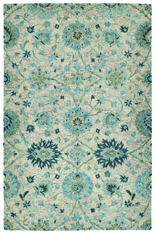 Kaleen Chancellor Collection Light Turquoise Area Rug 4' x 6'