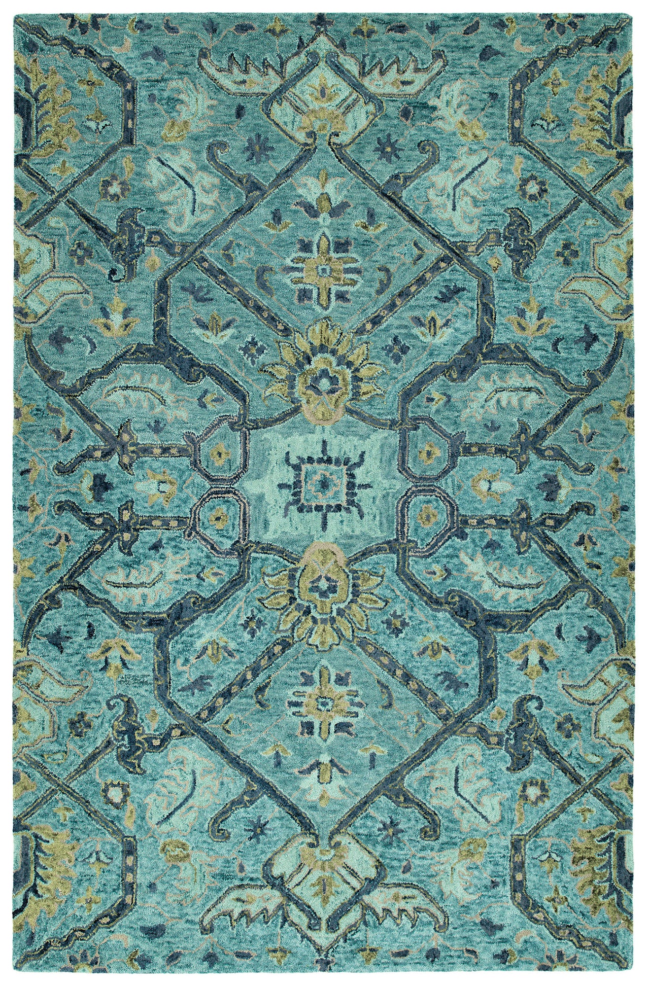 Kaleen Chancellor Collection Bright Blue Throw Rug 2' x 3'