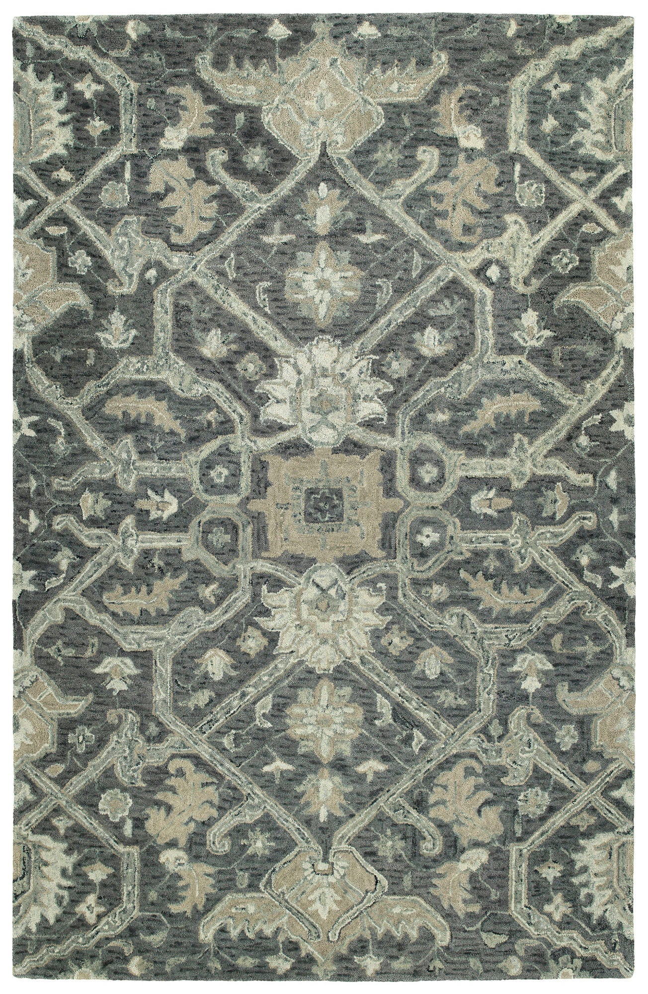 Kaleen Chancellor Collection CHA04-68 Graphite Throw Rug 2' x 3'