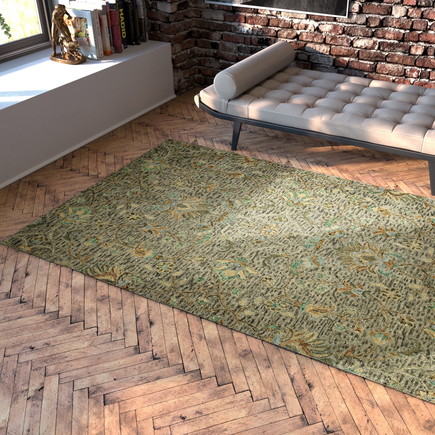 Kaleen Chancellor Collection Dark Taupe  Runner 2'6" x 8'