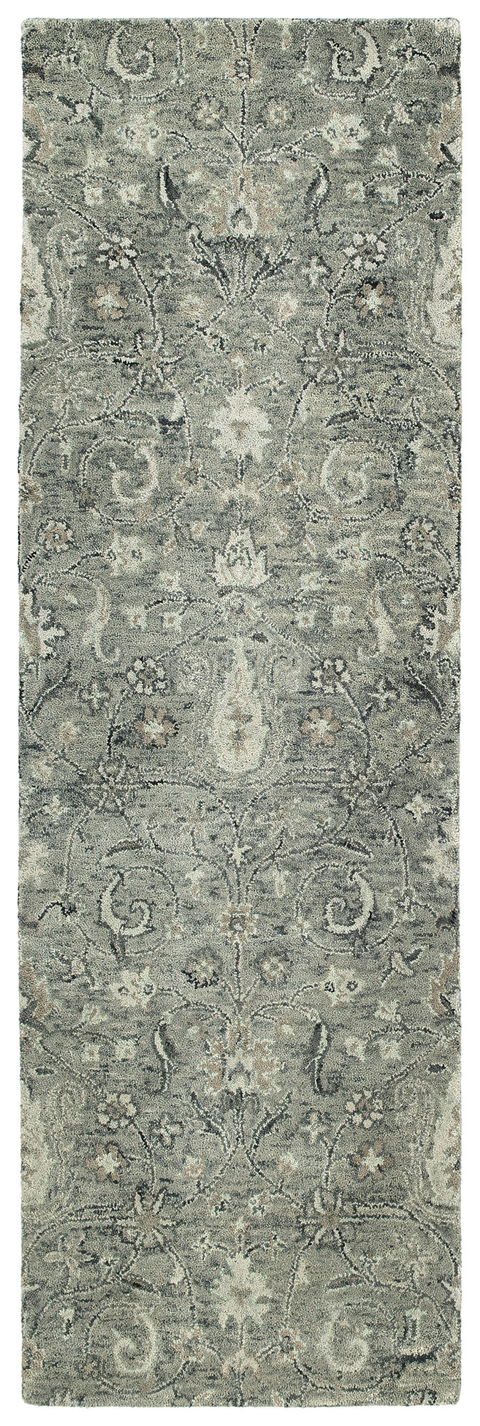 Kaleen Chancellor Collection Gray Surf Throw Rug 2' x 3'