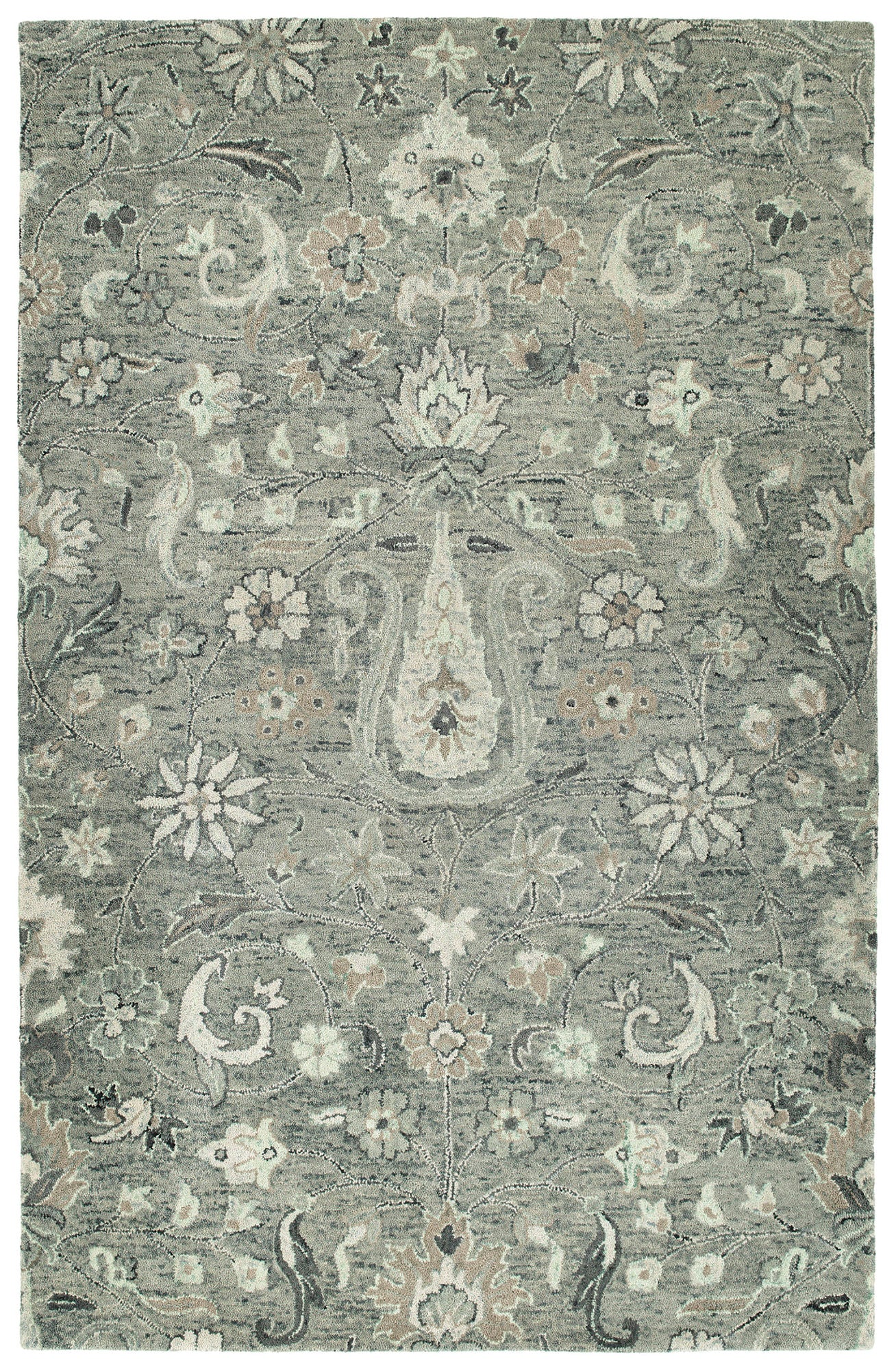 Kaleen Chancellor Collection Gray Surf Area Rug 5' x 7'9"