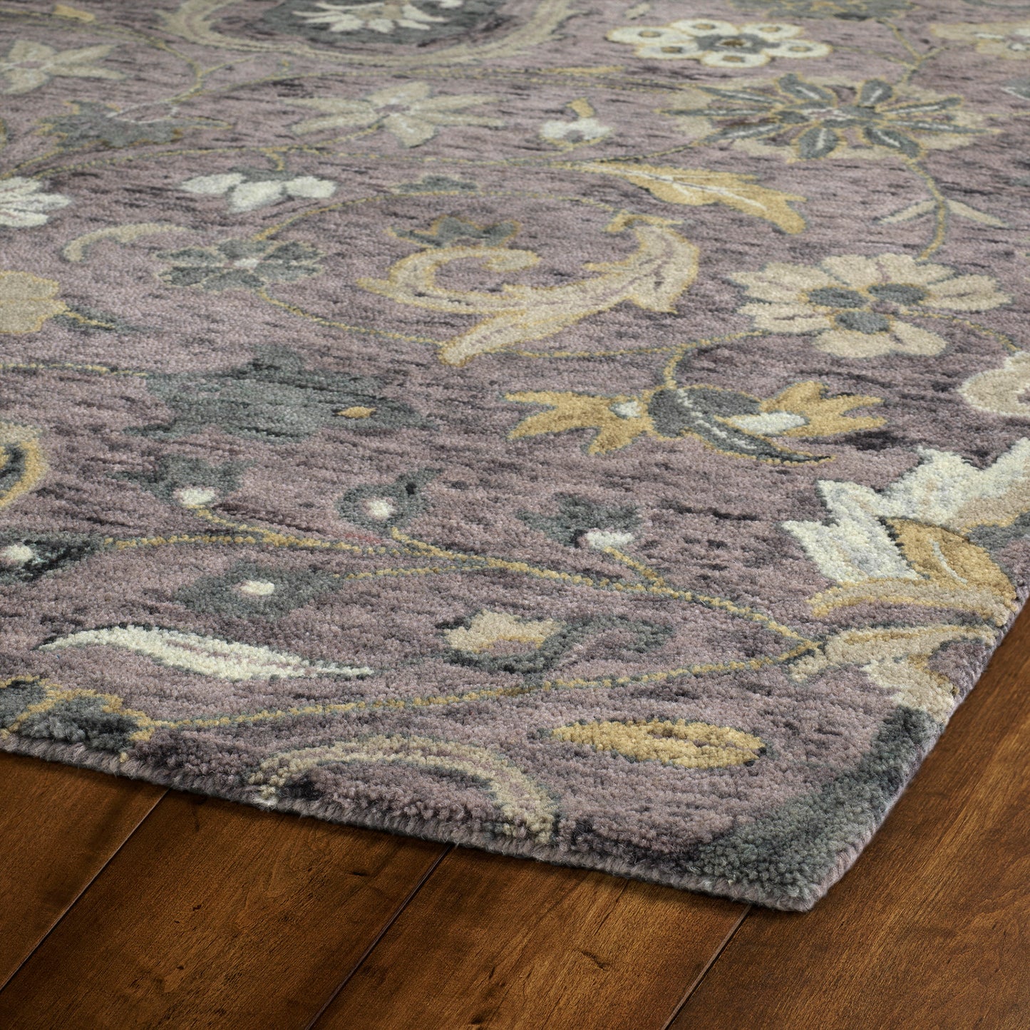 Kaleen Chancellor Collection Dark Lilac Throw Rug 2' x 3'