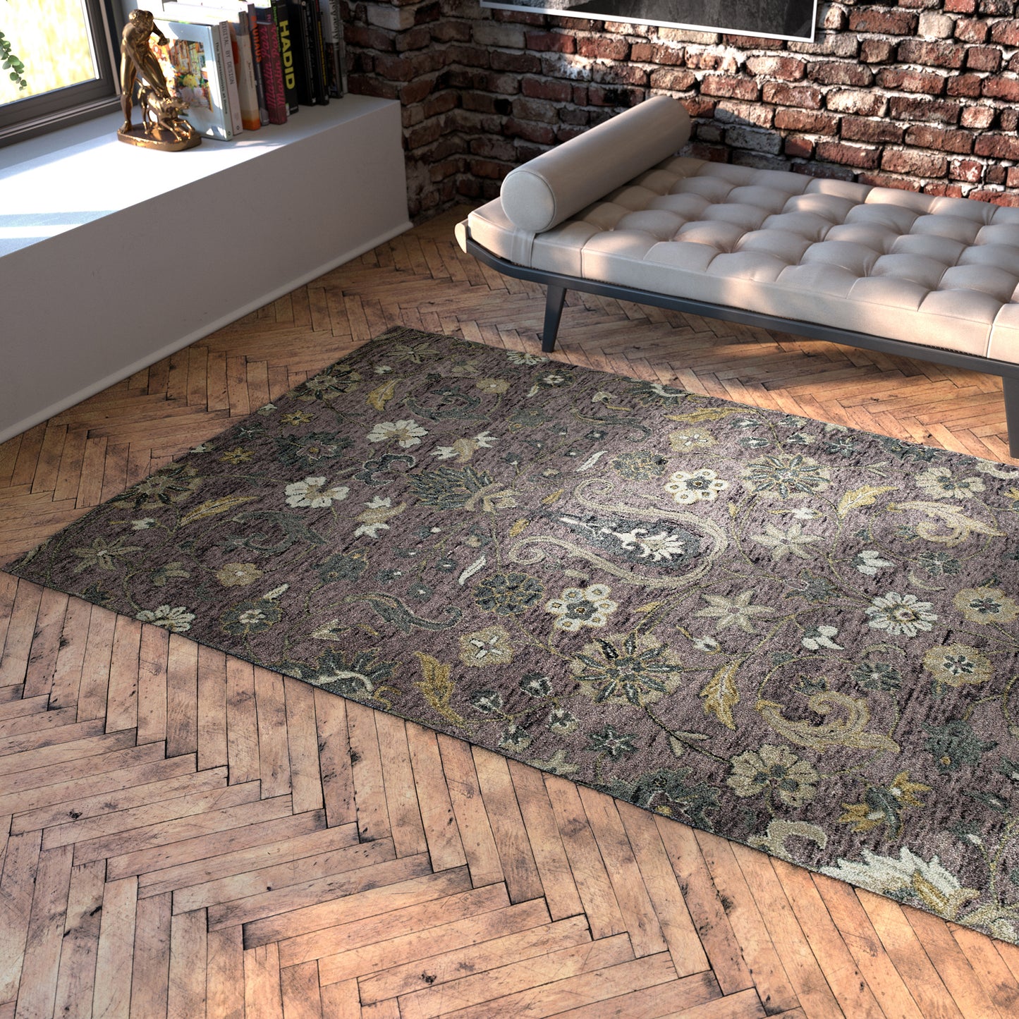 Kaleen Chancellor Collection Dark Lilac Area Rug 8' x 10'