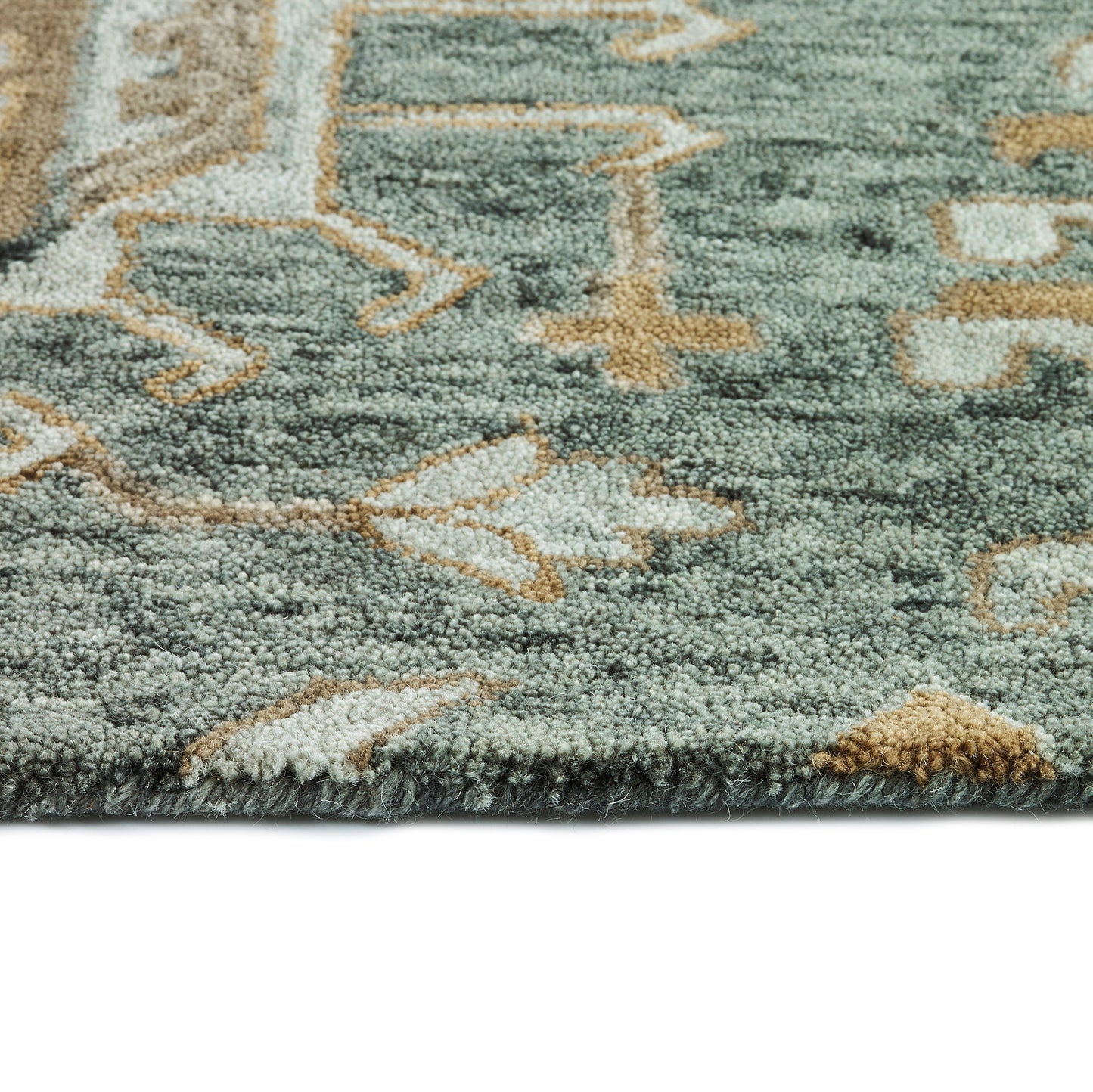 Kaleen Chancellor Collection Dark Pewter Green Runner 2'6" x 8'