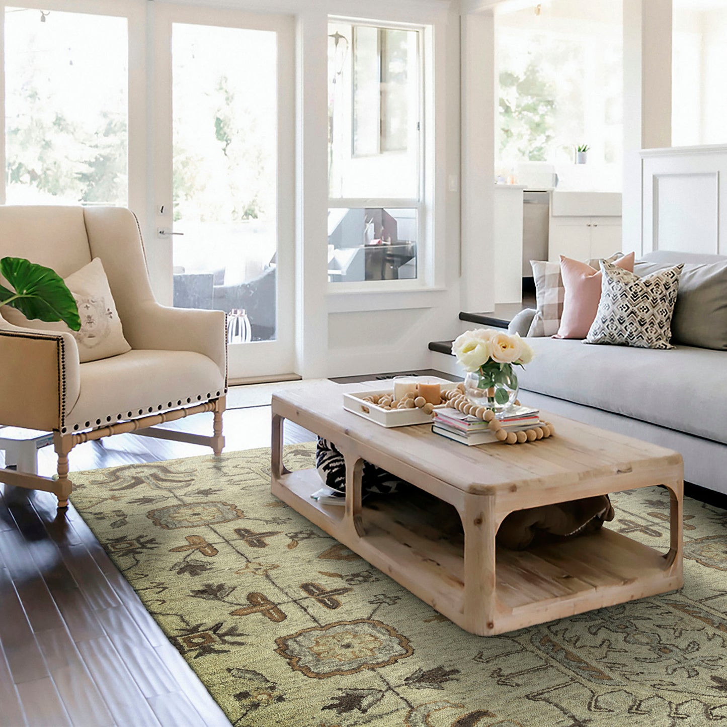 Kaleen Chancellor Collection Sand Brown Area Rug 4' x 6'