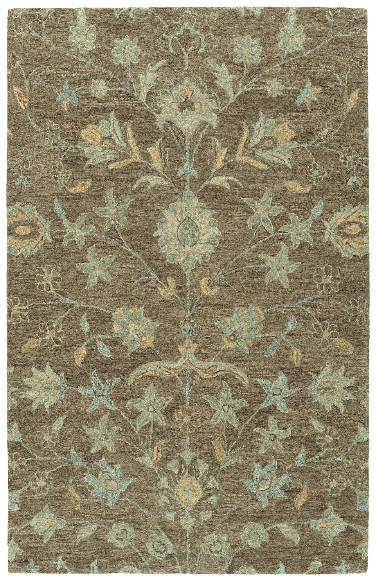 Kaleen Chancellor Collection Dark Lightbrown Runner 2'6" x 8'